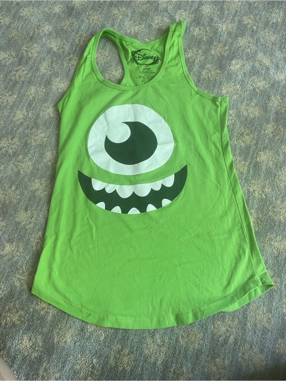 Disney Bright Lime Mike Wazowski Graphic Racerback Tank